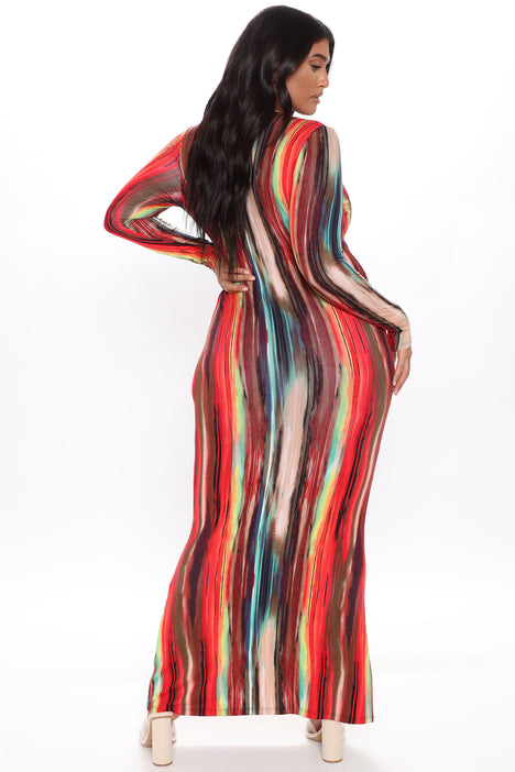 Work Of Art Long Sleeve Maxi Dress ...